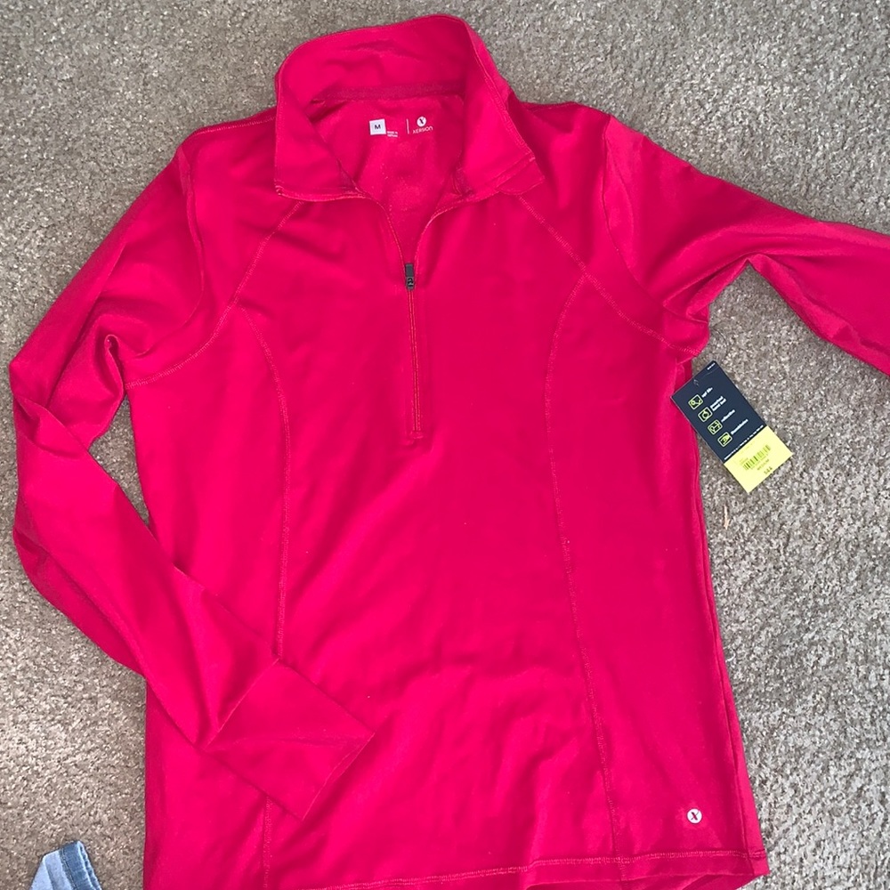 LONG SLEEVE DRI FIT WORKOUT TOP pink